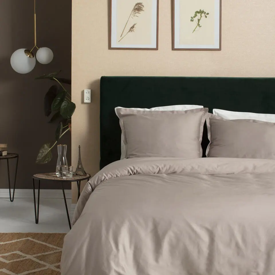 Cinderella dekbedovertrek Satijn - 260x200/220 cm - Taupe