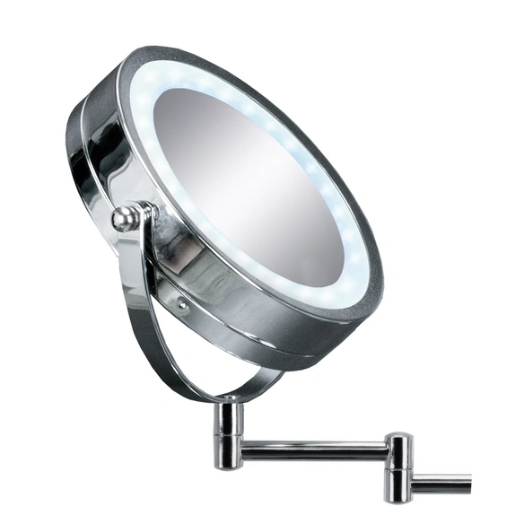 Kosmetikspiegel »Brilliant«, Ø: 17,5 cm, Metall, beleuchtet