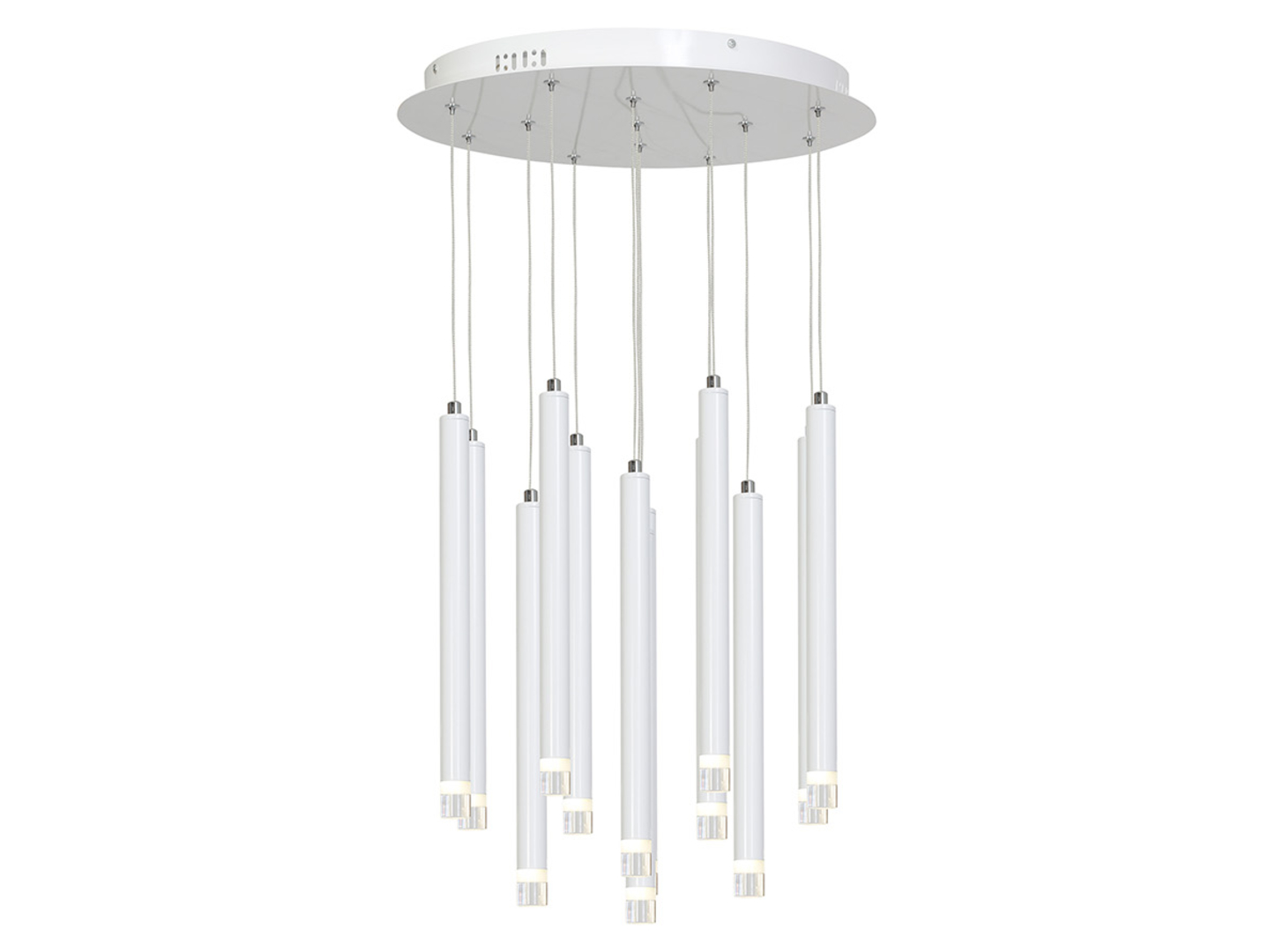 Lampa wisząca Alba LED 12-punktowa metalowa biała