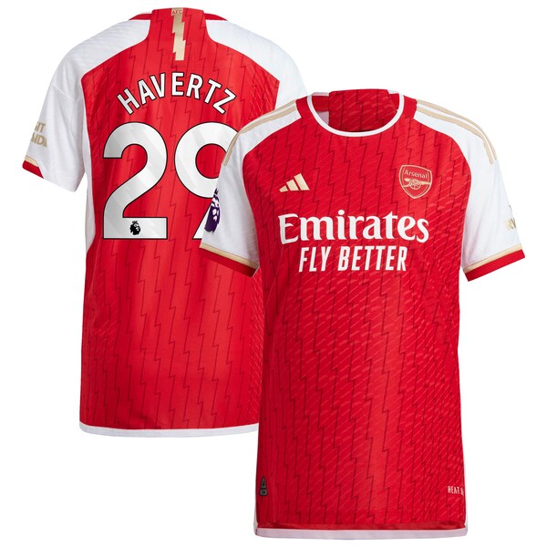 Kai Havertz Arsenal adidas 2023/24 Home Authentic Player Jersey - Red/Yellow
