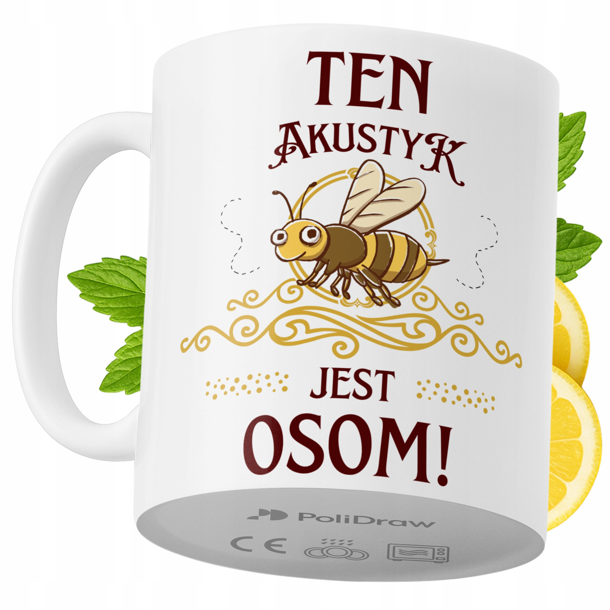 Kubek Dla Akustyka na Prezent z Nadrukiem ze Zdjęciem 330 ml PoliDraw