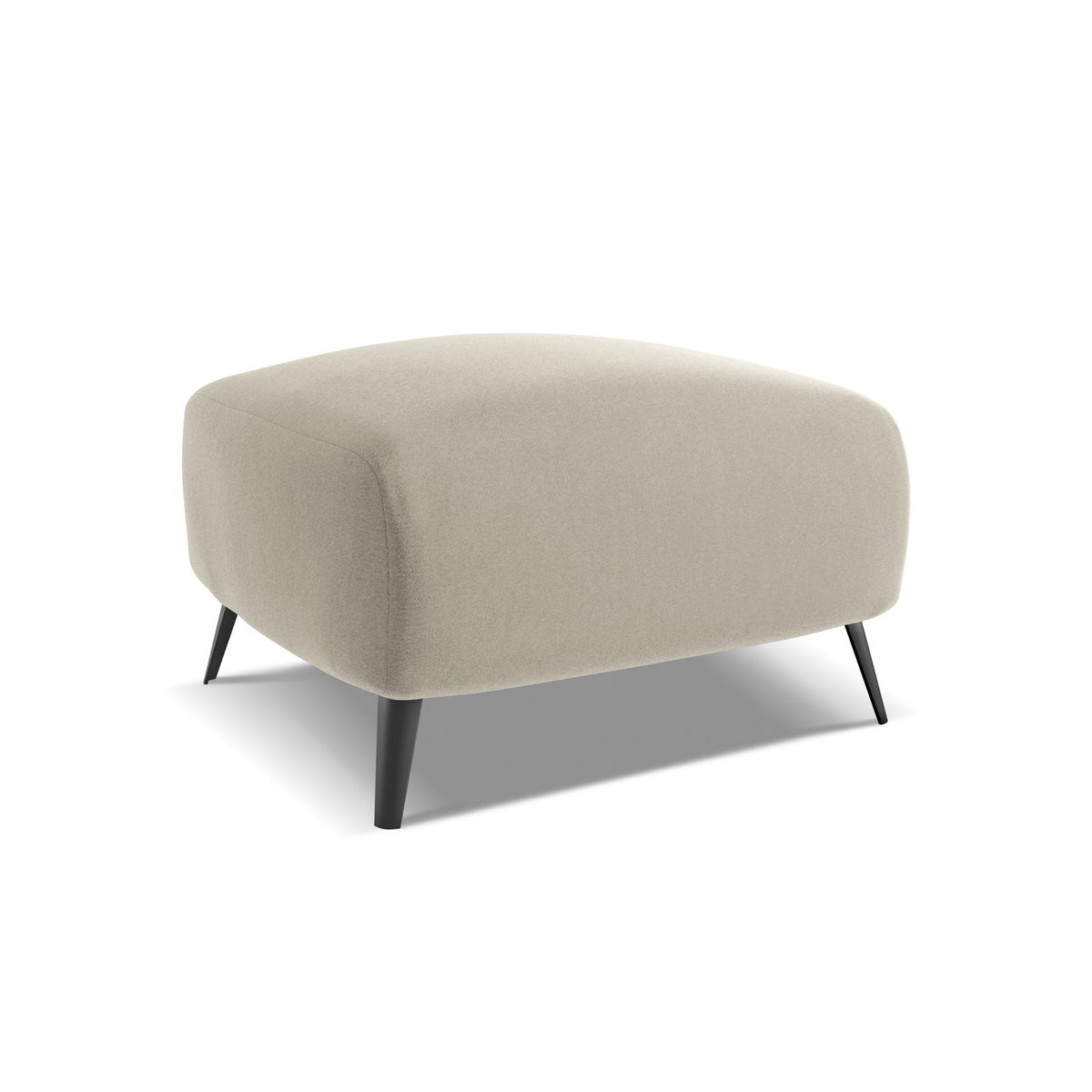 LaMiaSofa Poef Genova - velours - parel - 65x65x44
