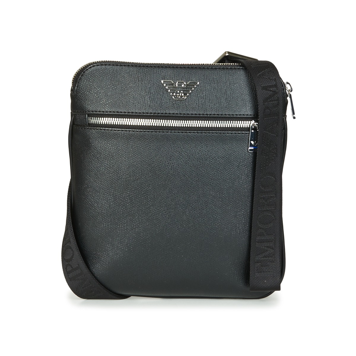 Emporio Armani - BUSINESS FLAT MESSENGER BAG - Black
