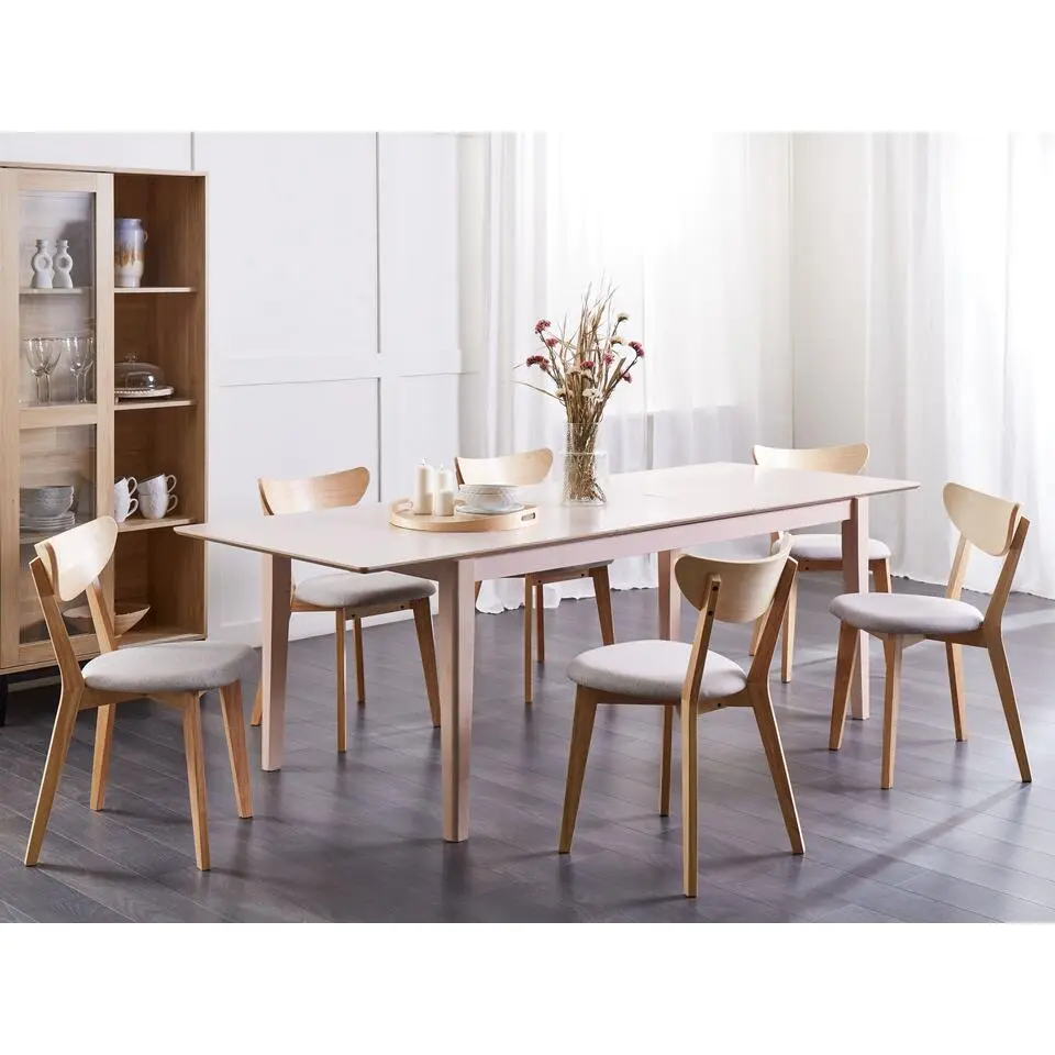 CROSBY - Uitschuifbare eettafel - Lichthout - 180/240 x 90 cm - MDF