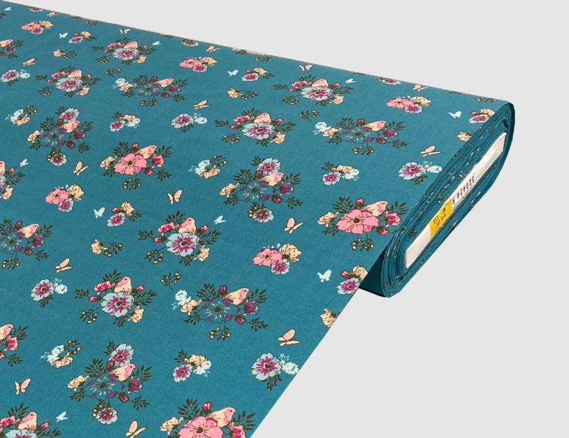 Dekostoff Butterfly petrol