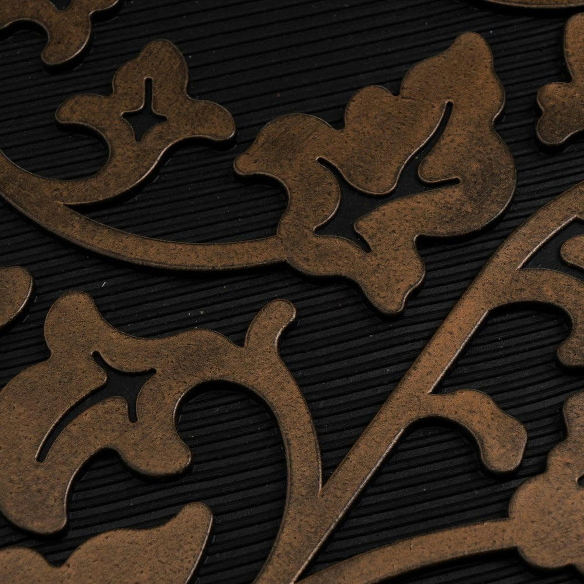 - Paillasson home en Gomme noir et cuivre - 75 x 45 cm