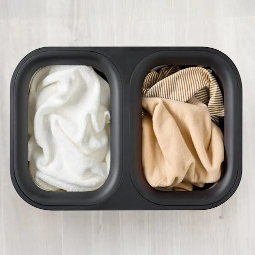 Joseph Joseph Tota Twin Luxe 90L Laundry Separation Basket Black