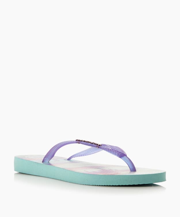 Fluoro Jelly Flip Flops Purple - Havaianas Fluoro Jelly Tropical Flip Flops