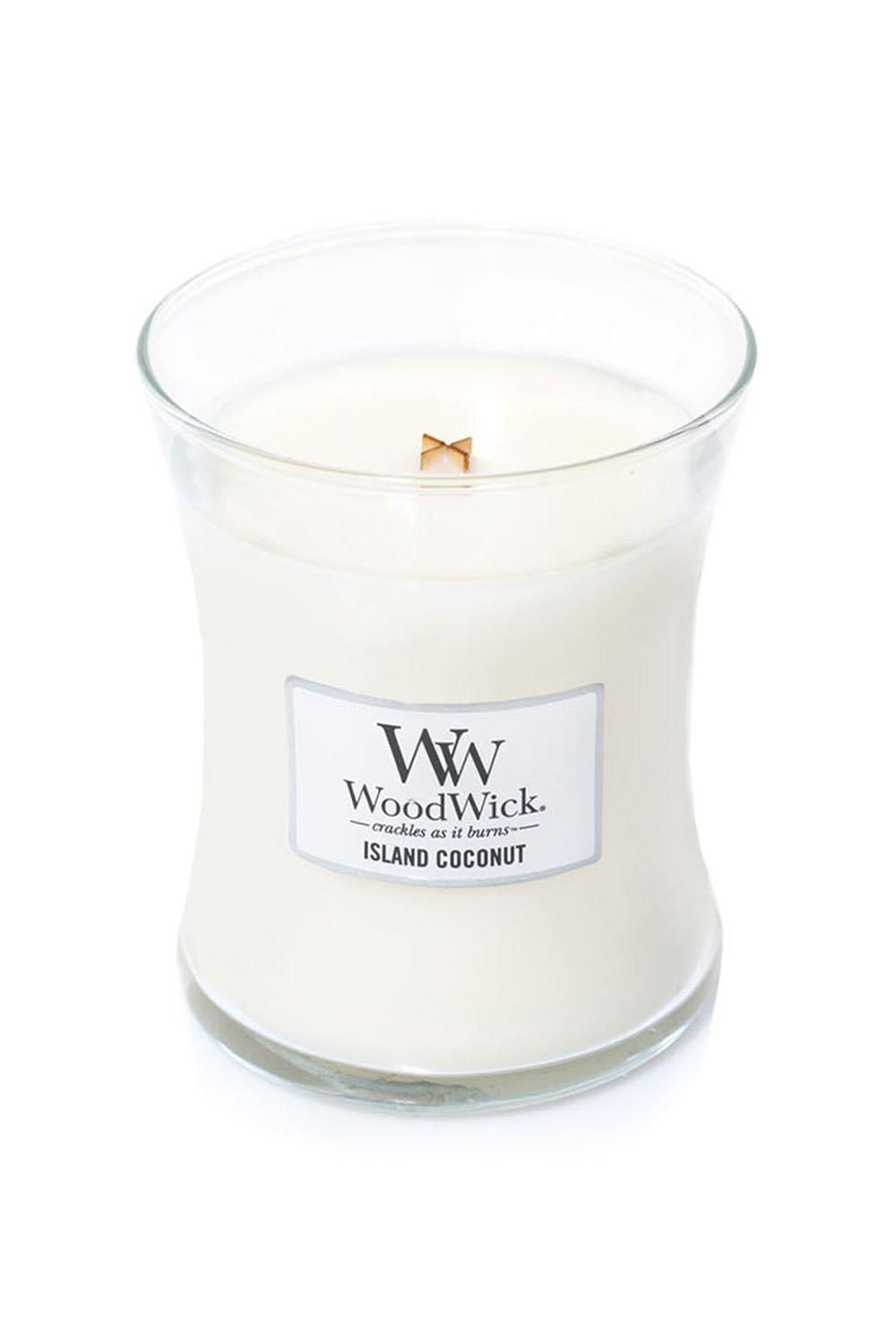 Woodwick Island Coconut Medium Candle
