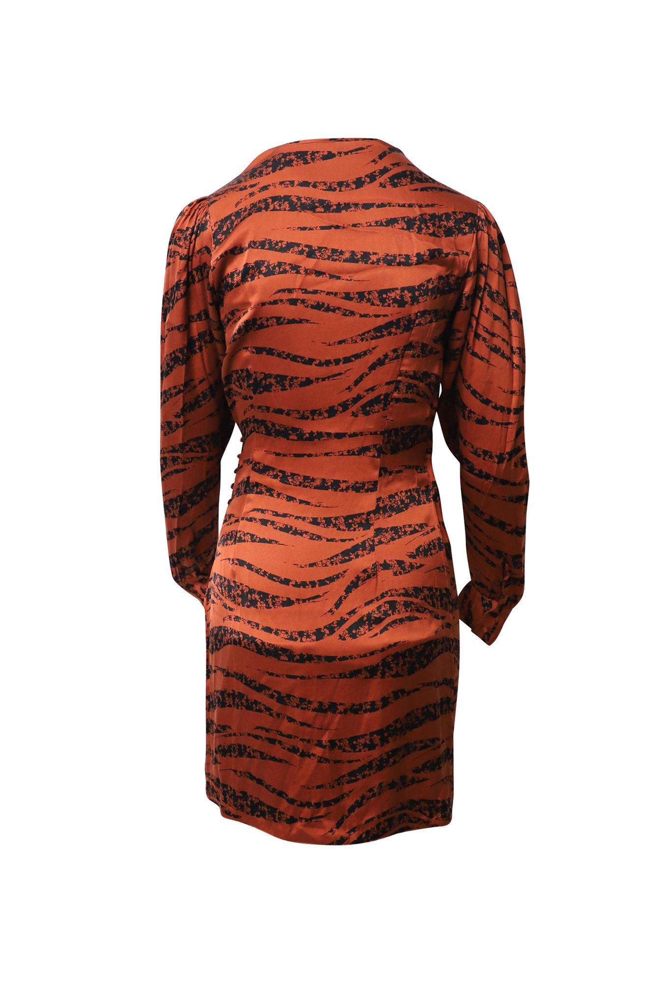 Anine Bing Preloved Penelope Tiger Print Mini Dress Multicolor Silk