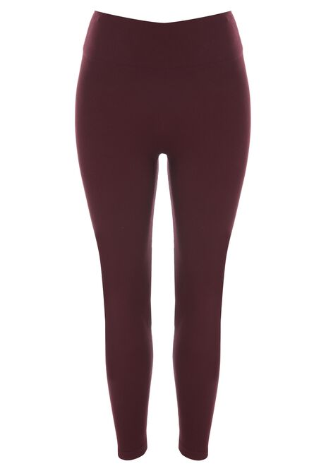 Womens Burgundy Seamfree Leggings