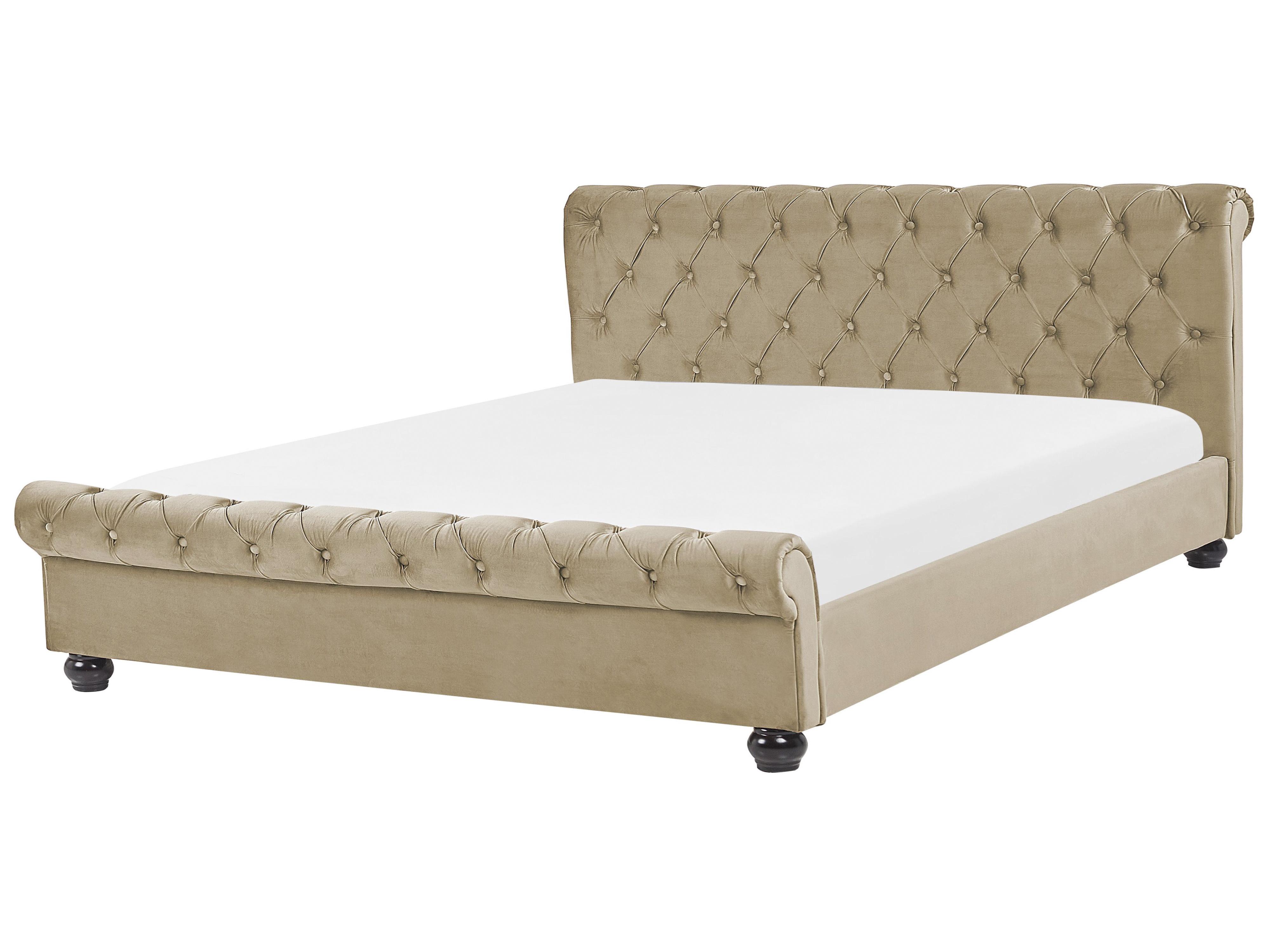 Waterbed Velvet AVALLON 180 x 200 cm (EU Super King) Beige