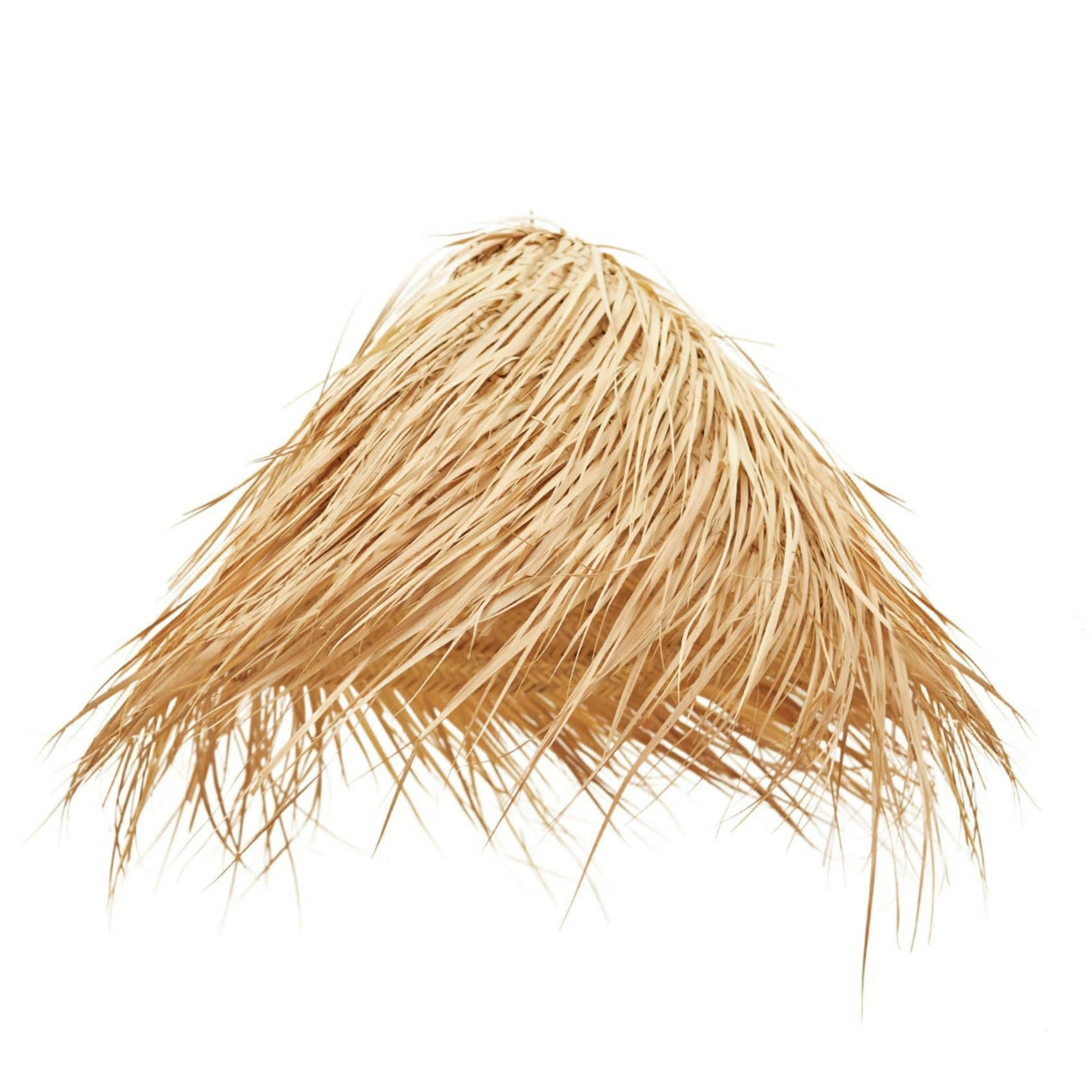 - Abat-jour cône à franges osier naturel 40x40 cm