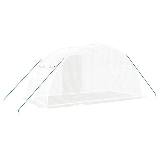 NNEVL Greenhouse with Steel Frame White 8 m&sup2; 4x2x2 m