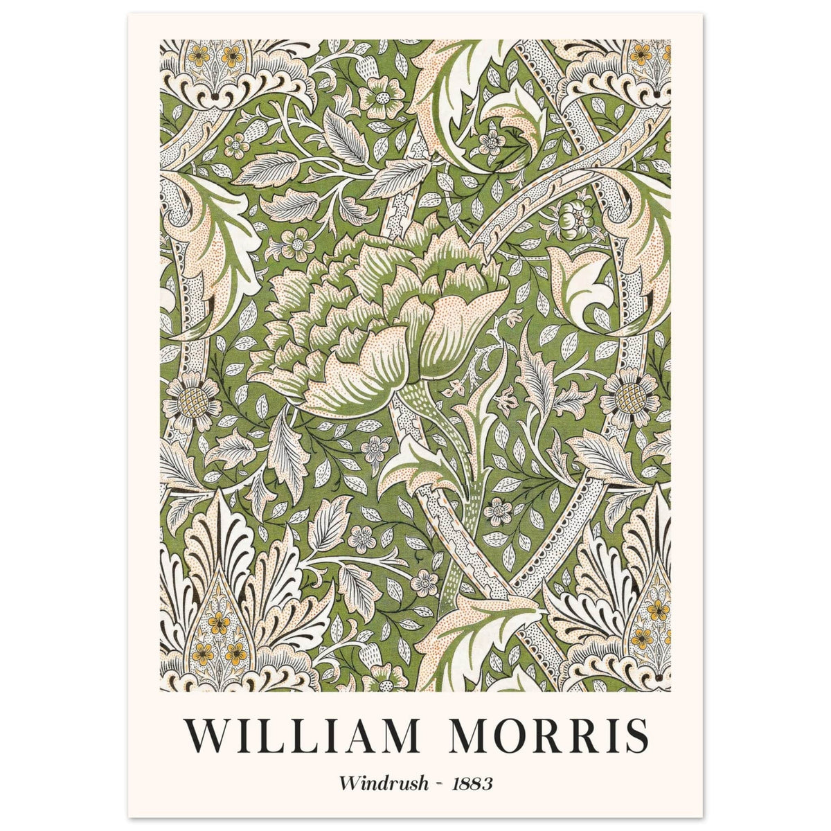 Artfulprints Poster William Morris - Windrush 1883  - 50x70 cm - Groen