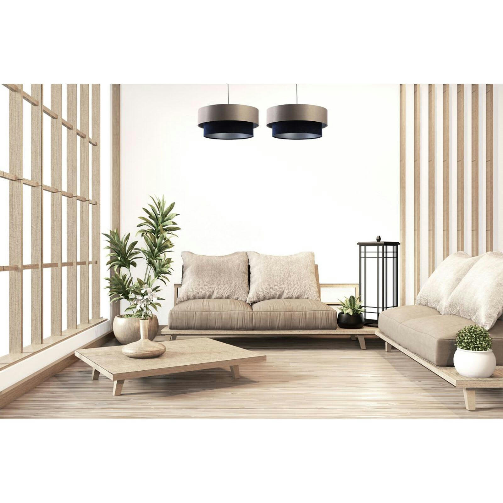 DUO ÉLÉGANT - Suspension Tissu Beige