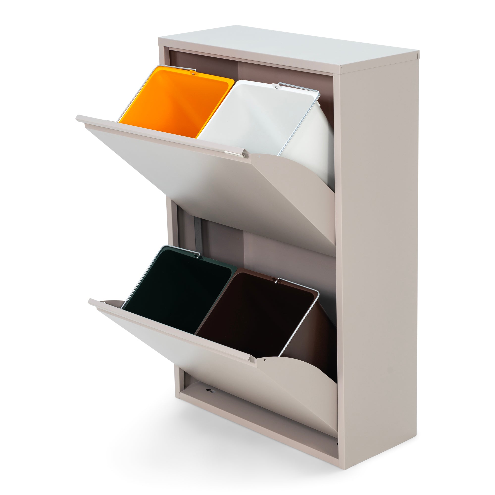 Spinder Design afvalscheider Gigi 4 - Silky Taupe - 74L