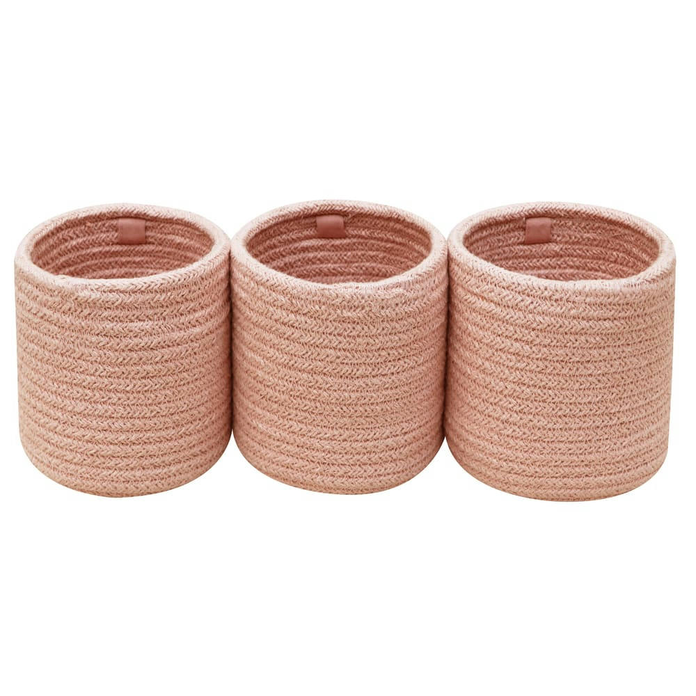 BAMBOO - Panier à langer Bobby Vintage Nude 10x10x32 cm