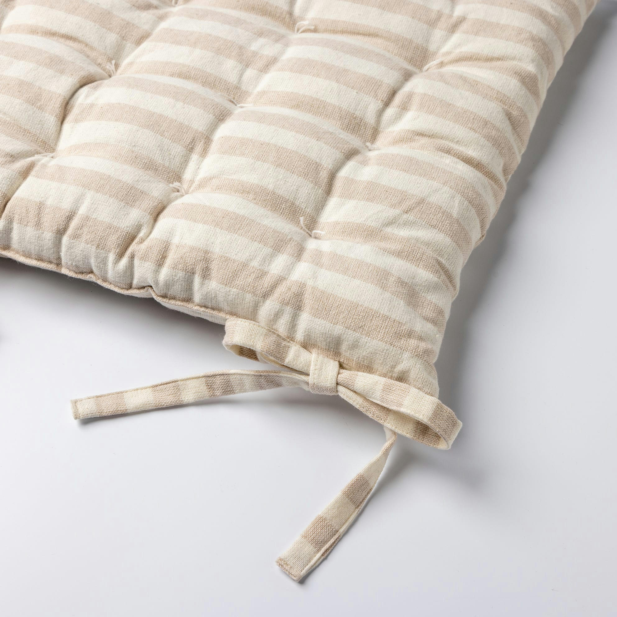 - Galette de chaise beige en coton et polyester 40x40 cm avec motif ray