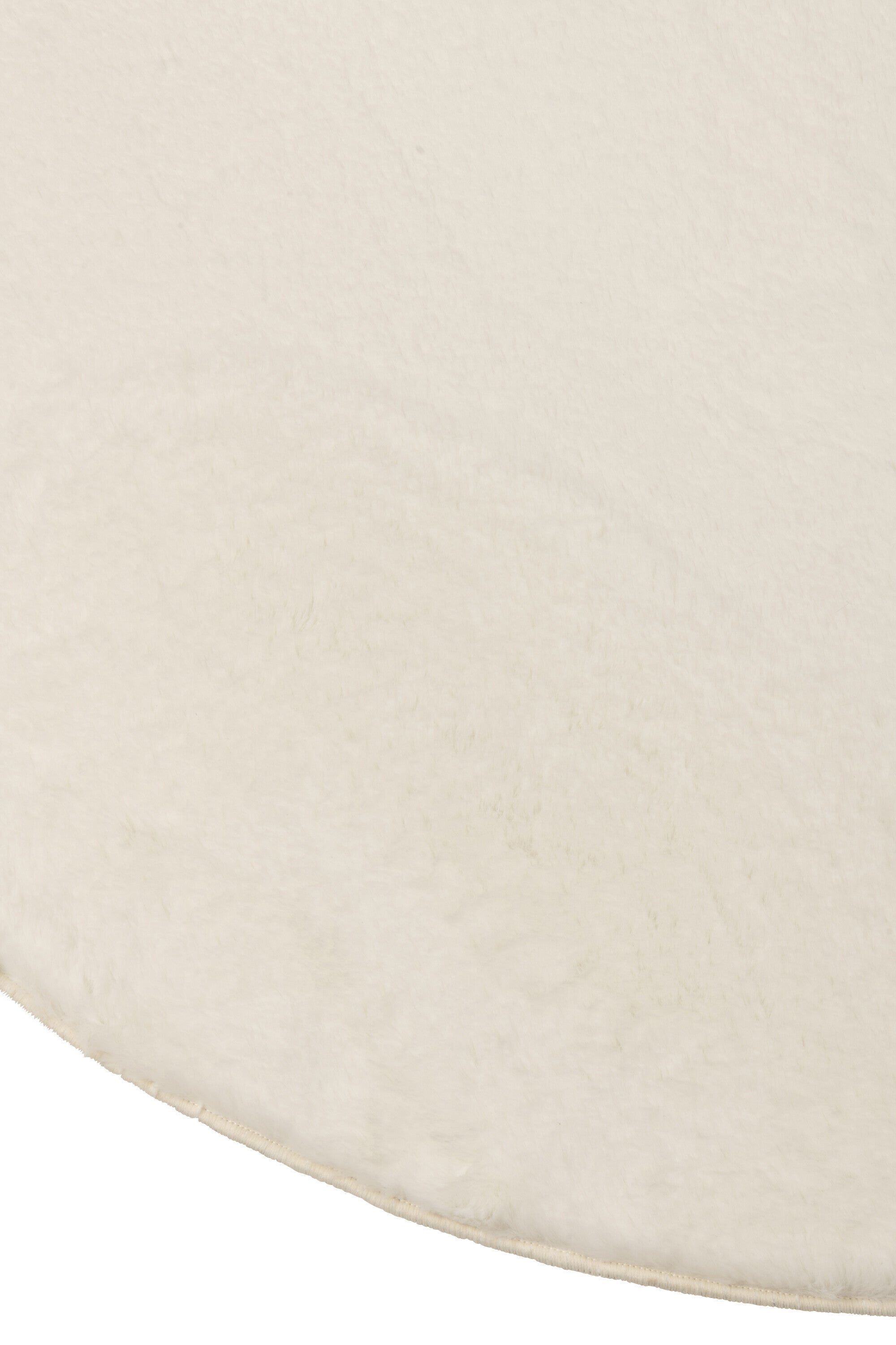 J-Line vloerkleed Cutie Rond - polyresin - wit