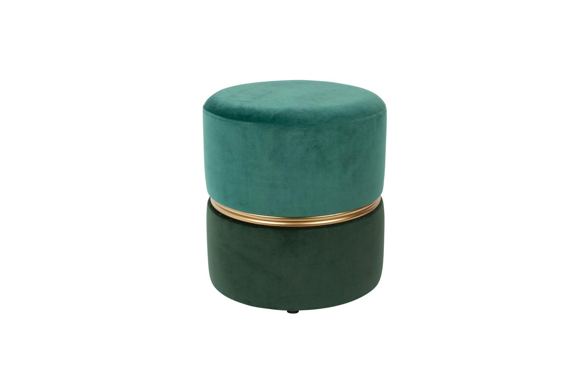 BUBBLY - Pouf en tissu vert