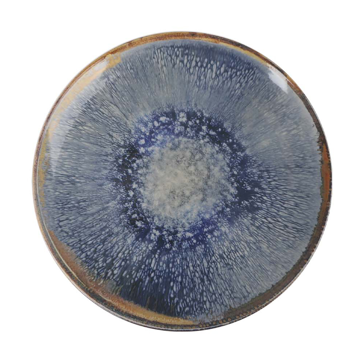 Prato raso ALEIA azul em porcelana 26cm