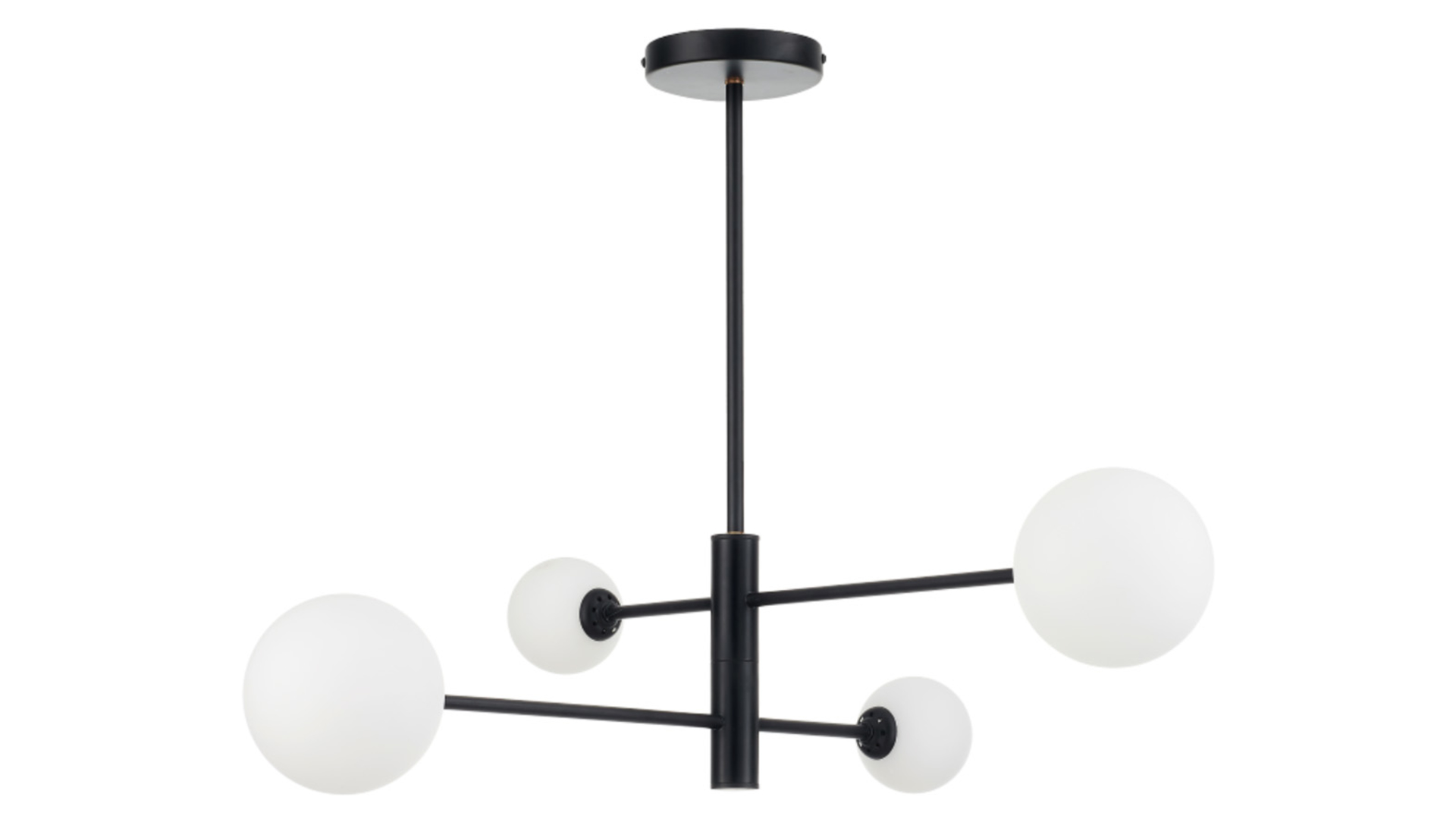 Lampa wisząca Dorado 4-punktowa metalowa biało-czarna