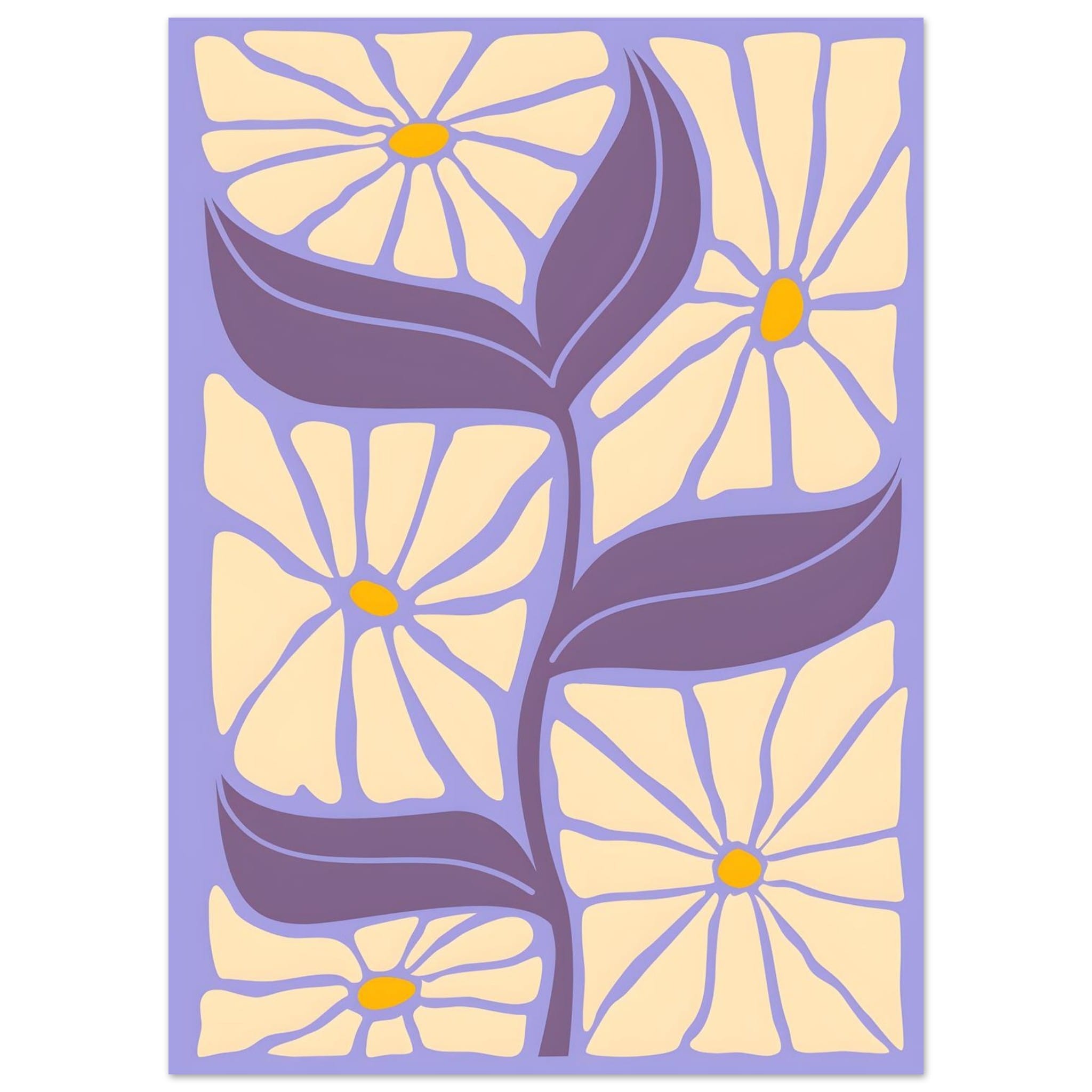 Artfulprints Poster Matisse - Floral form  - 50x70 cm - Paars