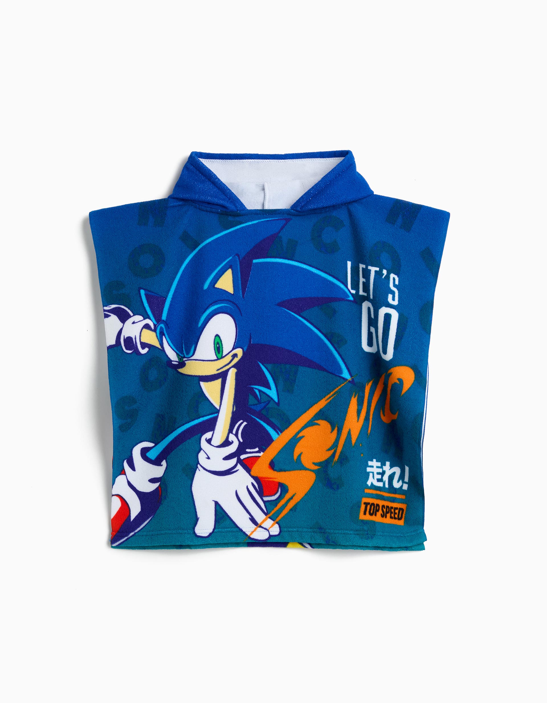 Poncho 'Sonic', Menino, Azul
