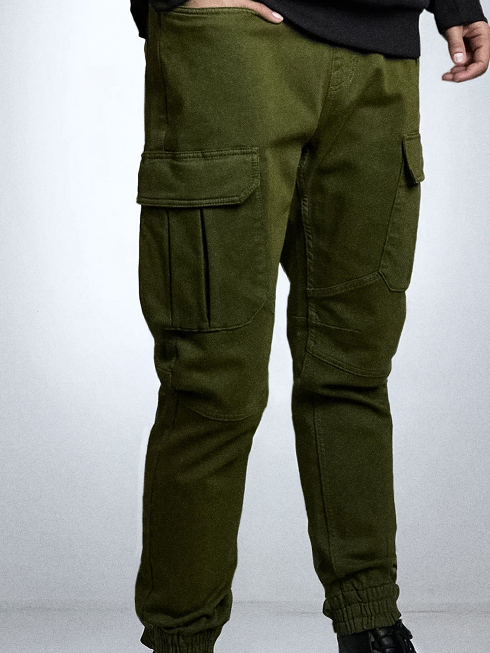 Jeansy regular jogger cargo