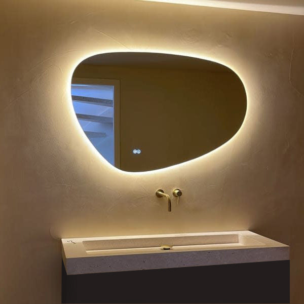 Vtw Living - Badkamerspiegel - Asymmetrisch - Anti Condens - 100 cm