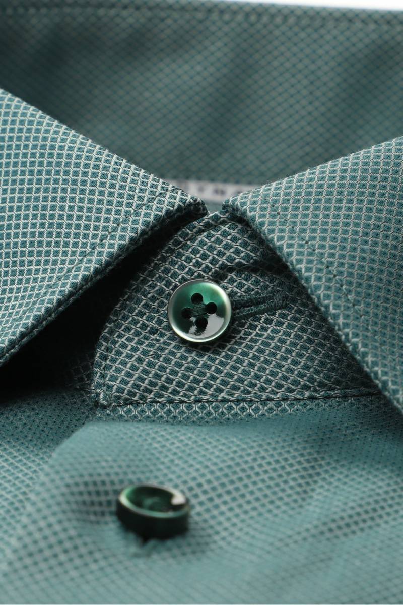 ETERNA Dynamic Cotton Modern Fit Hemd grün, Strukturiert