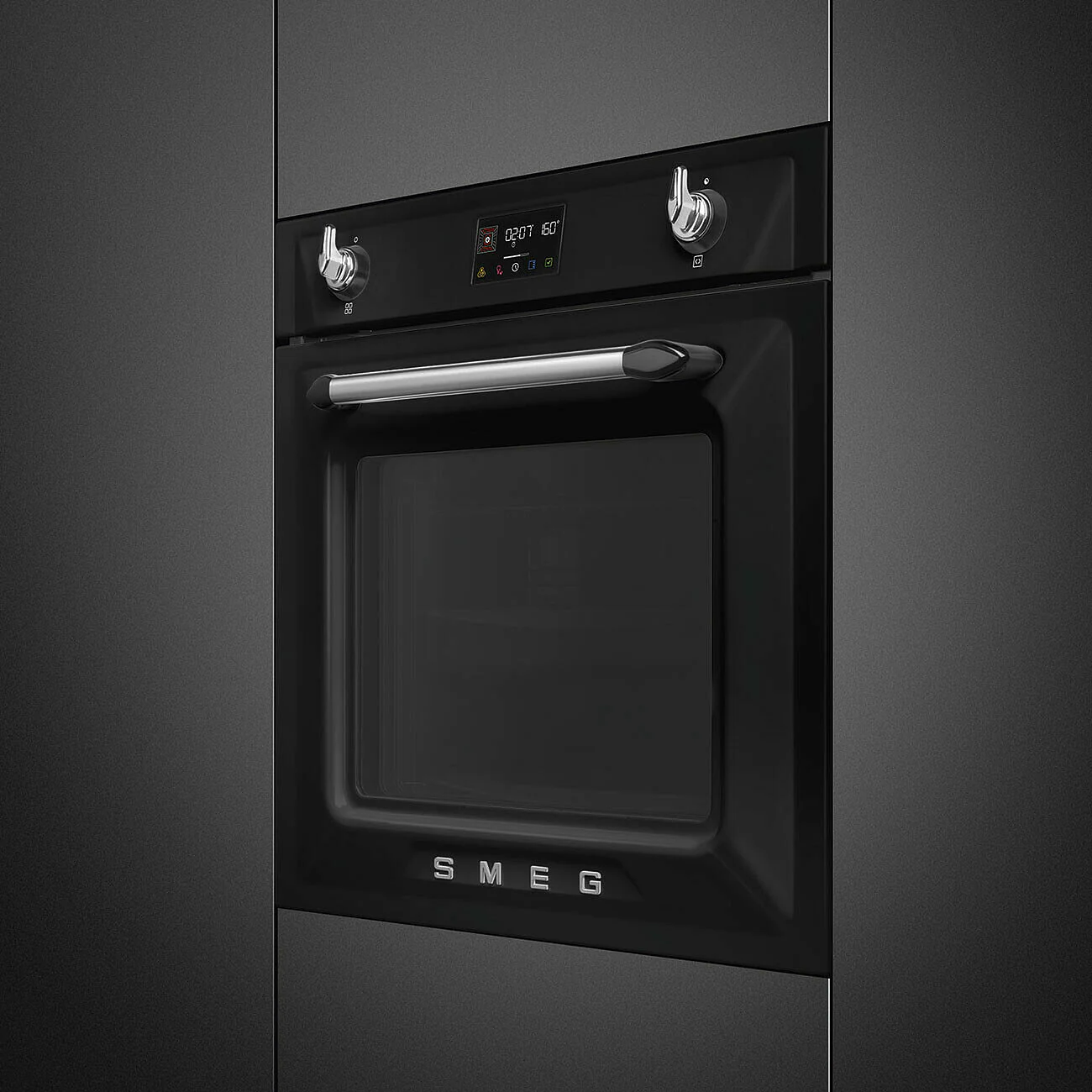 60cm Victoria Pyrolytic SteamOne Oven Black