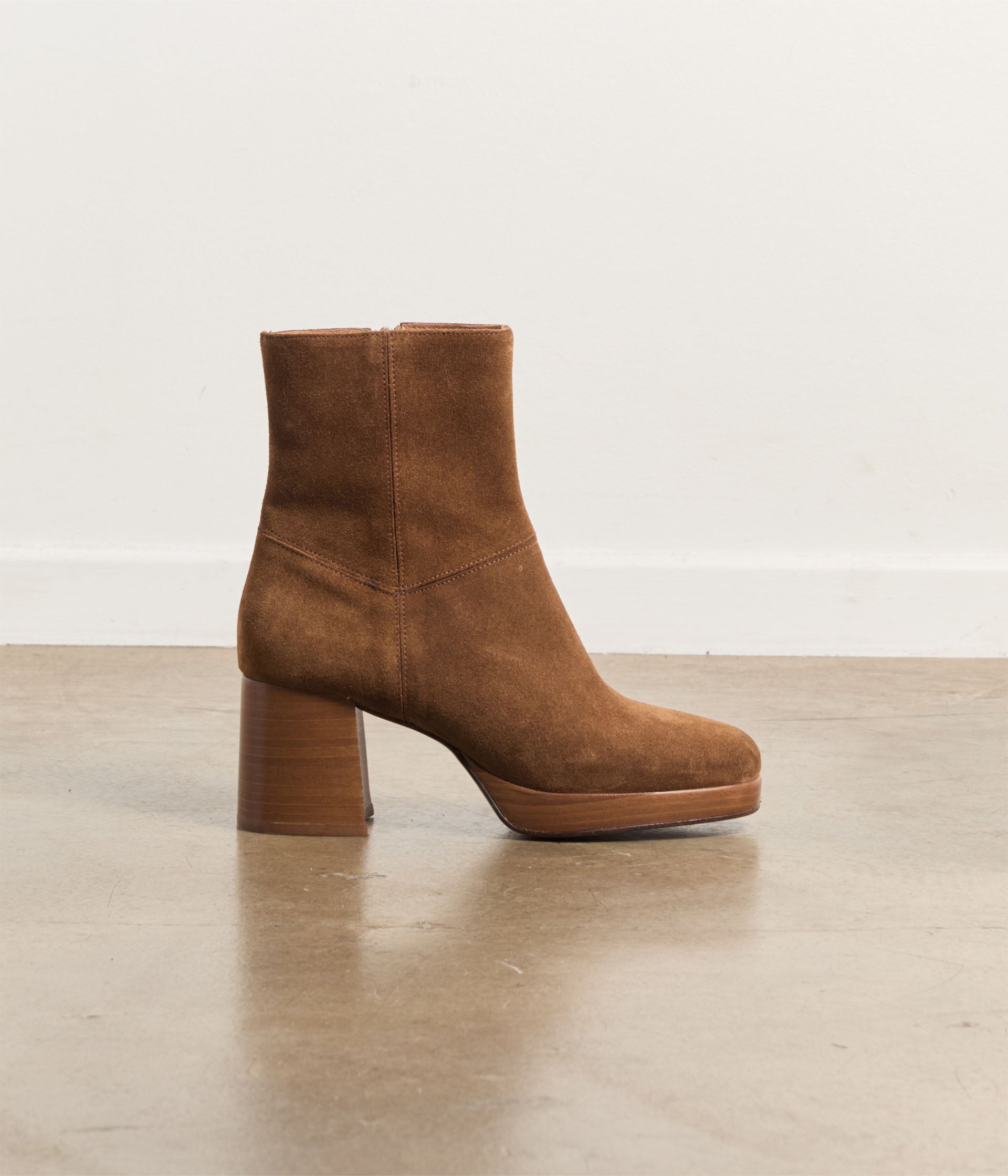 Boots velours camel India