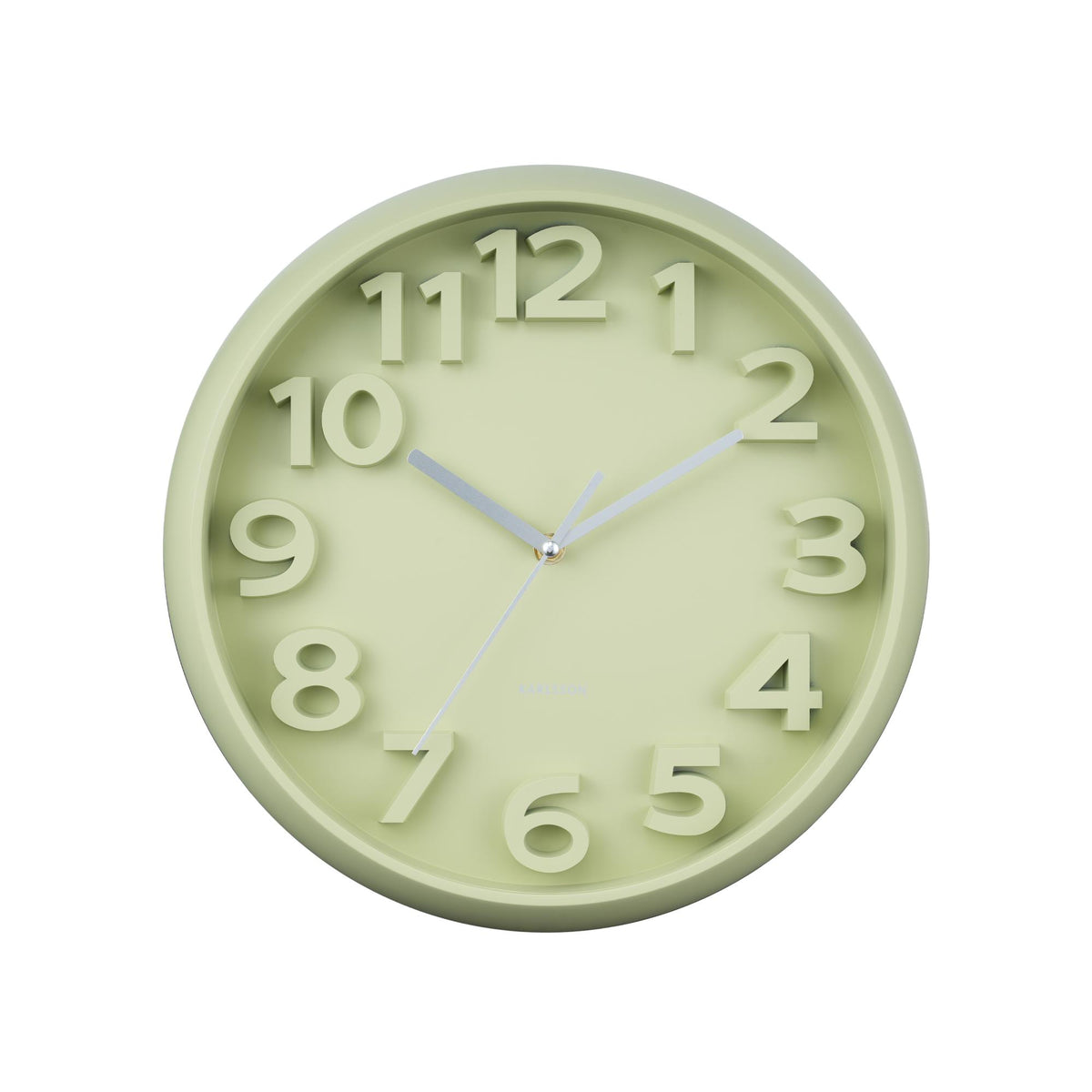 Karlsson wandklok Elevated Classic Numbers - groen - Ø33.5cm