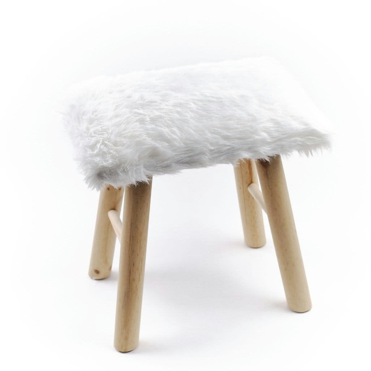 MOUNTAIN - Tabouret blanc 35x28x39