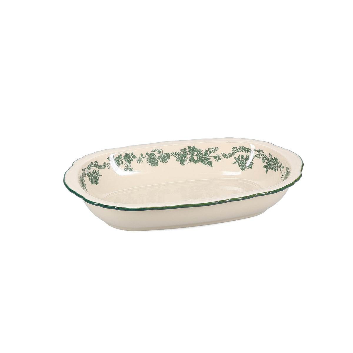 S|P Collection - Serveerschaal 31,5x21xH5,5cm ovaal green Cyril