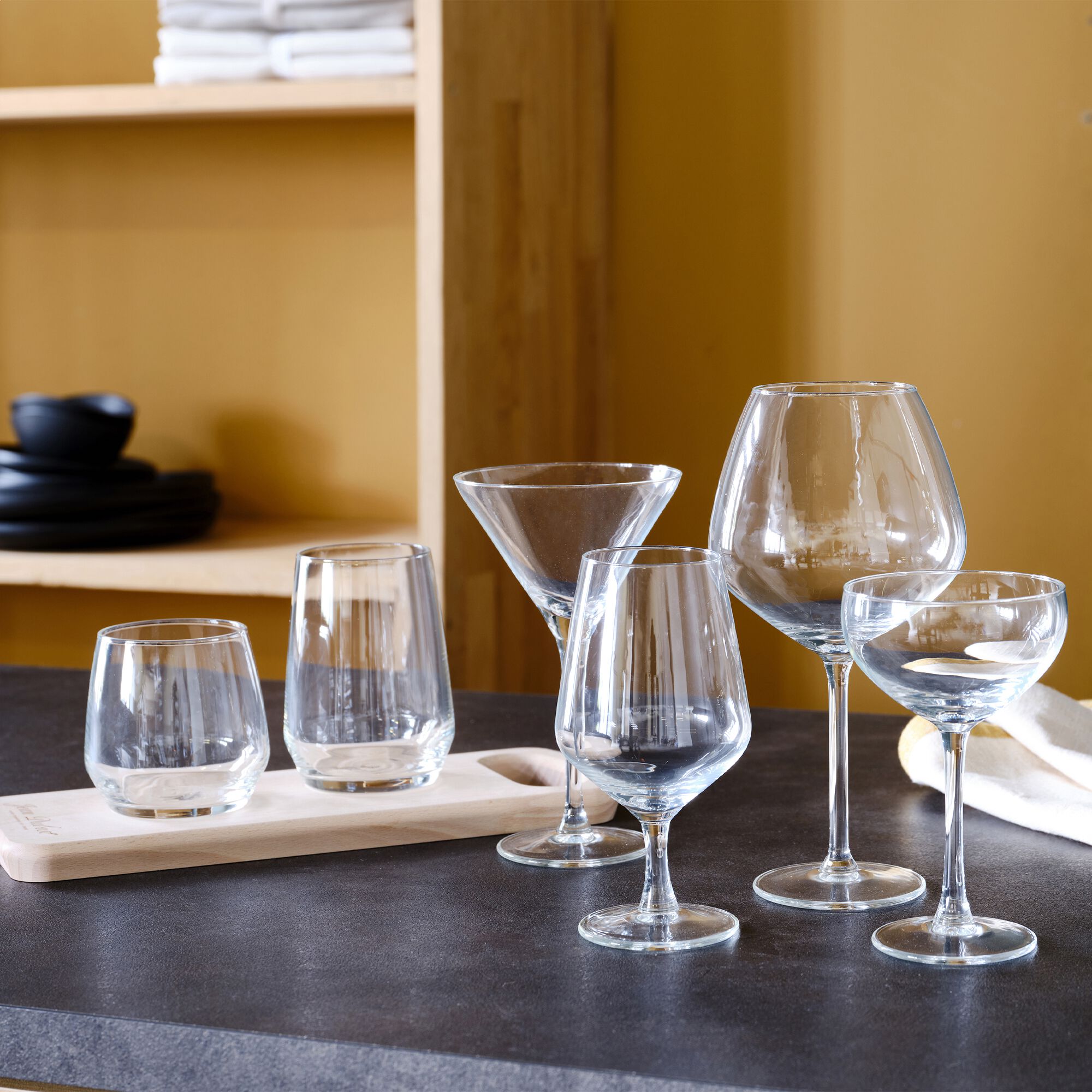 MADE - Coffret de 6 gobelets en verre 37cl - transparent