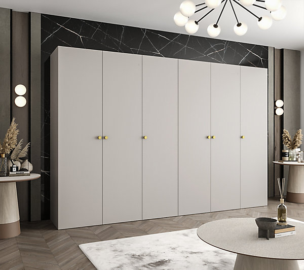 Armoire Parma 1 a portes battantes H. 202 x L.300 x P. 52, 6 portes