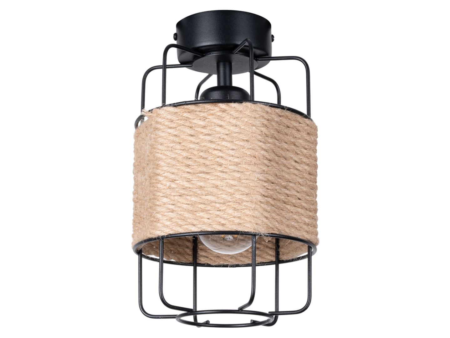 Lampa natynkowa Gizur stalowa czarna