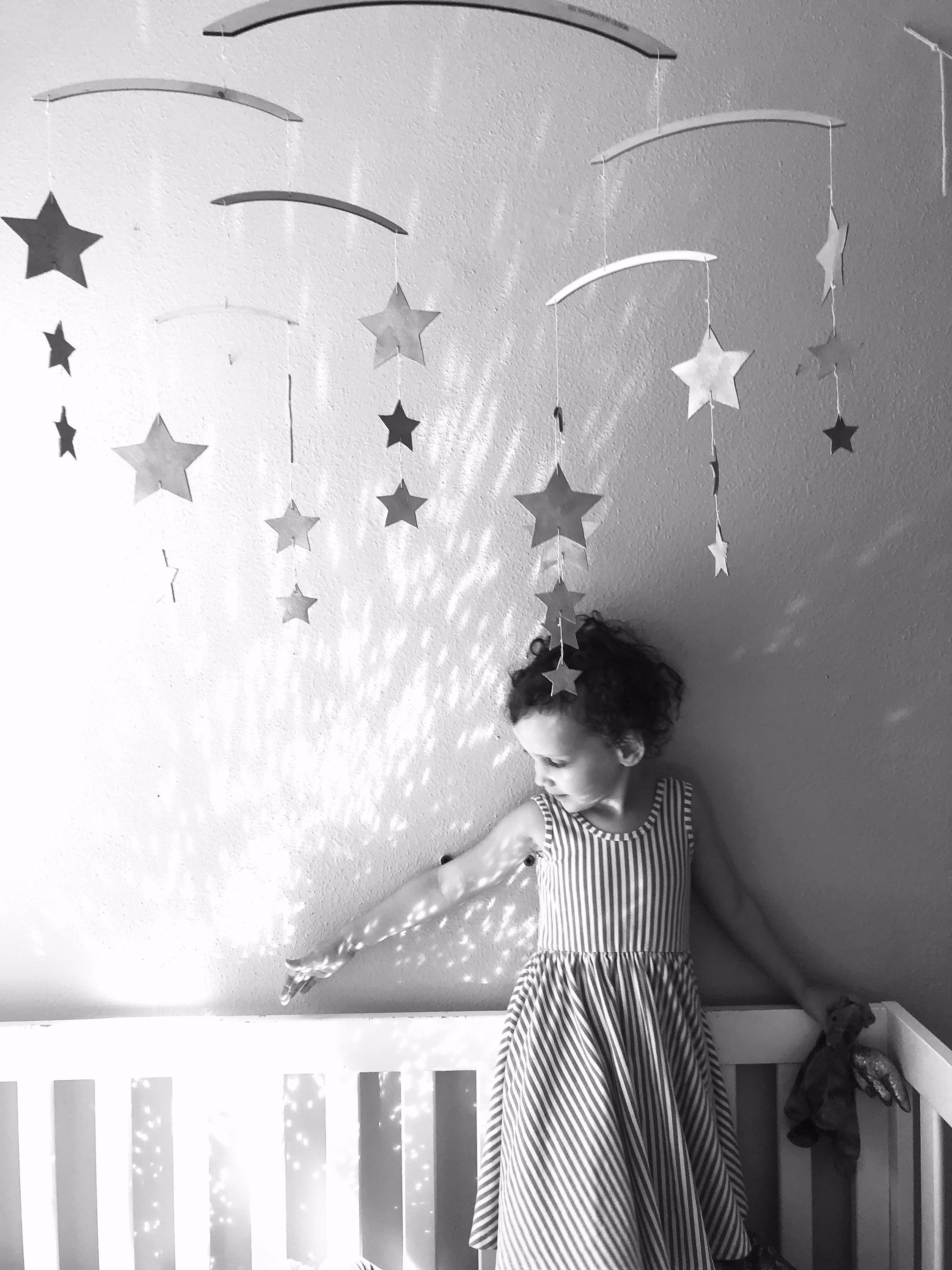 Starry Starry Night Large Mobile - Star Mobile - Baby Mobile - Celestial Mobile - Kids Mobile - Silver Star Mobile