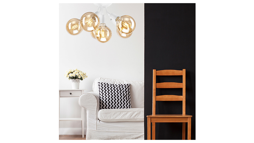 Lampa sufitowa Viggo 6-punktowa stalowa biała