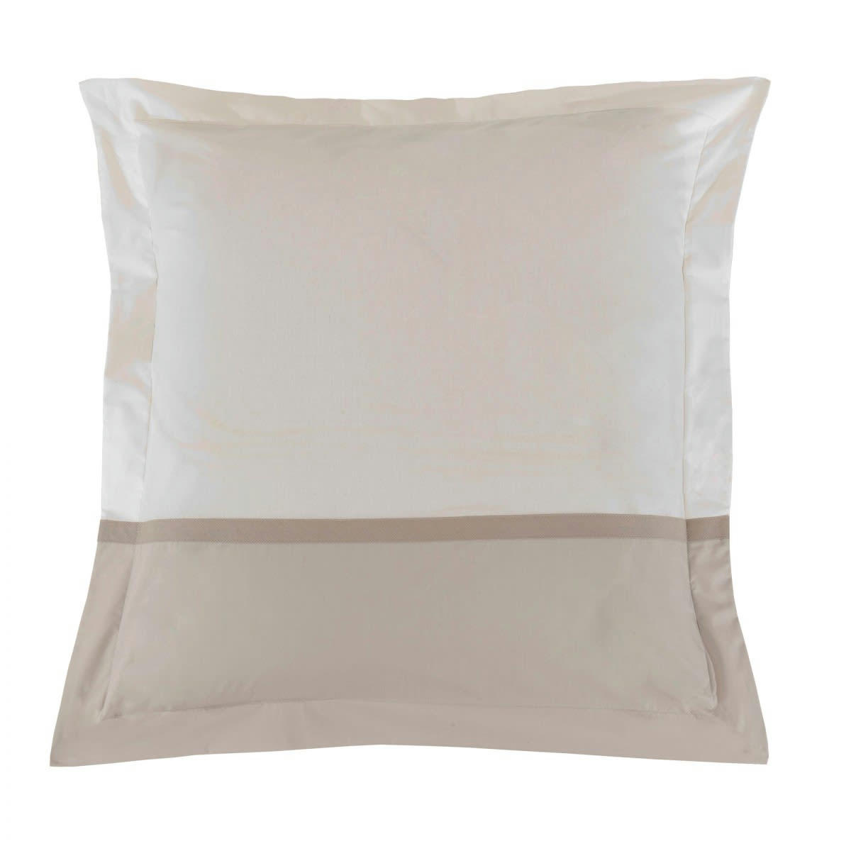 TOI&MOI - Taie de traversin bicolore en percale de coton gris 43x190