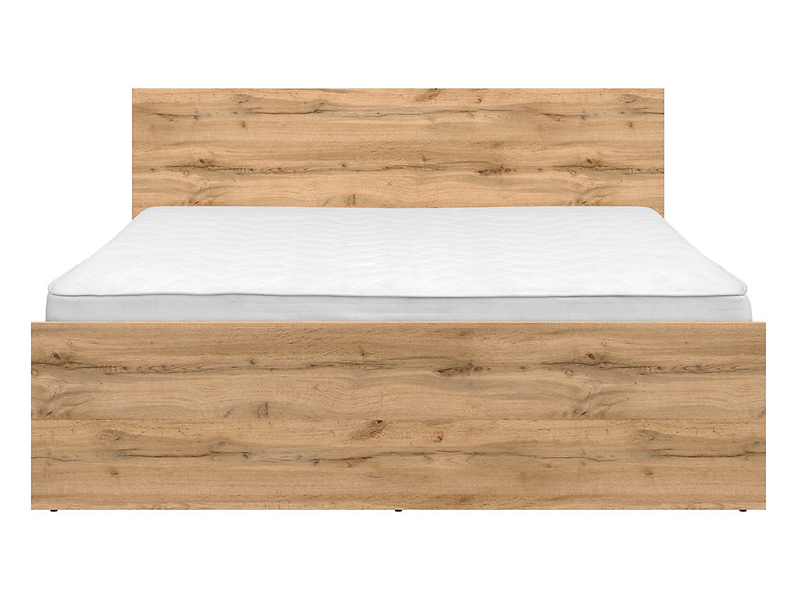 Łóżko Zele dąb wotan z materacem Neso 140x200