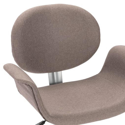 NNEVL Swivel Office Chair Taupe Fabric