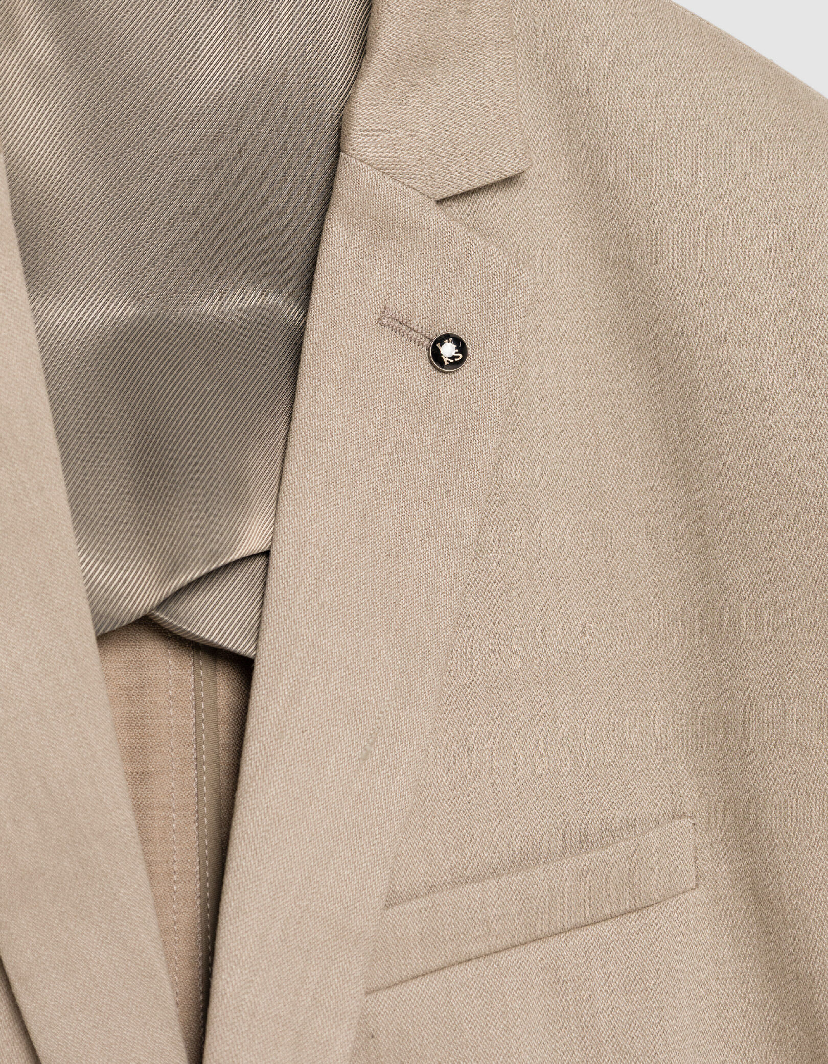 Veste de costume beige foncé lin mélangé Homme