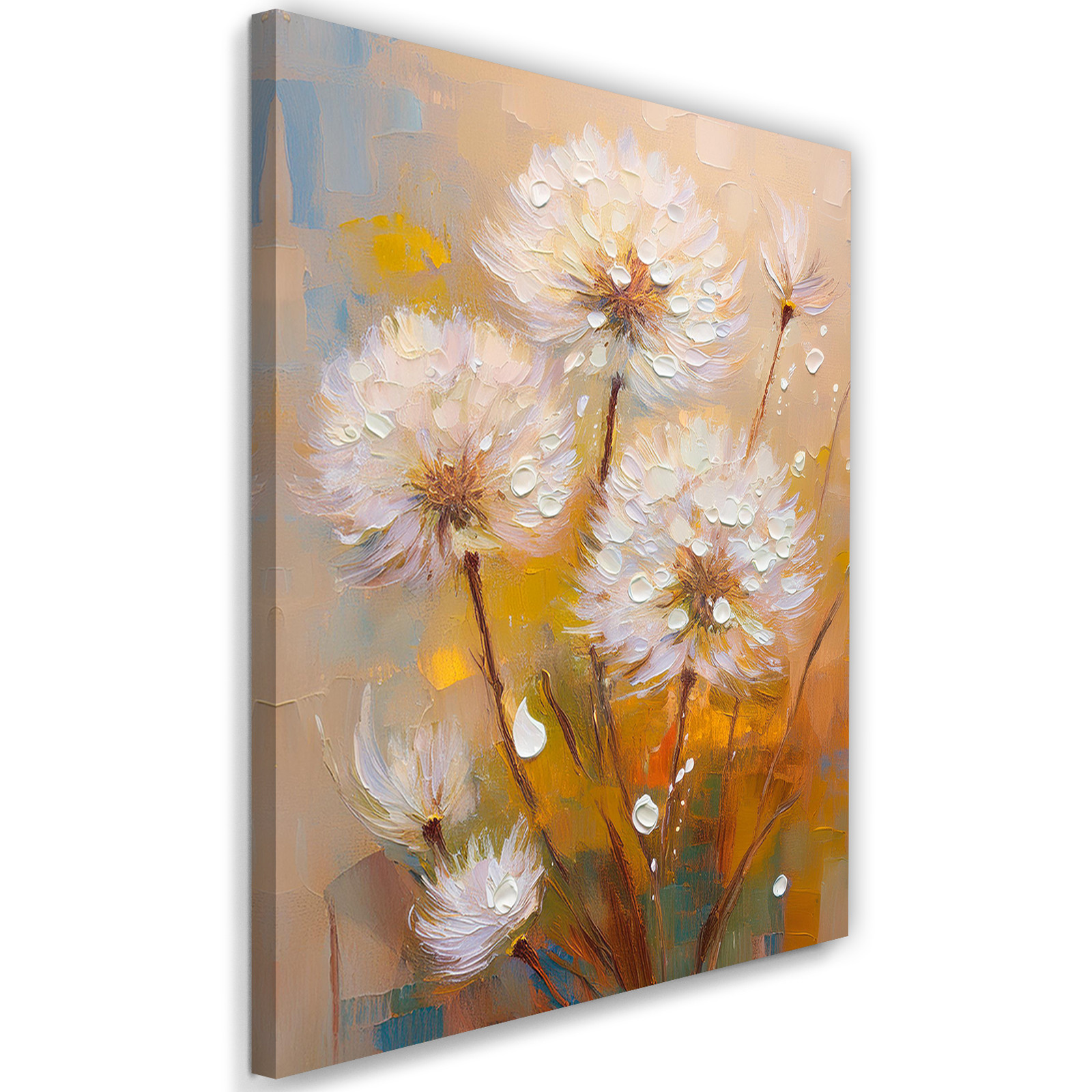 Feeby Obraz na płótnie, Dmuchawce Kwiaty Kolorowe rośliny 40x60