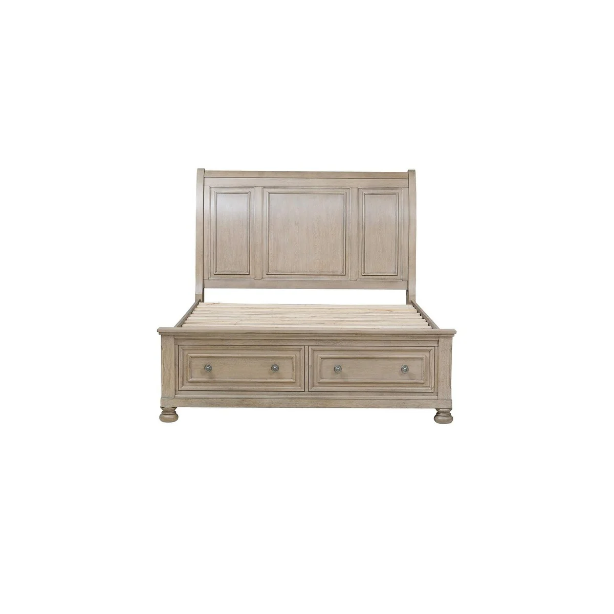 Donald 6 Piece Gray Modern Sleigh Storage Platform Bedroom Set