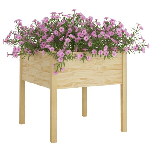 NNEVL Garden Planters 2 pcs 70x70x70 cm Solid Pinewood