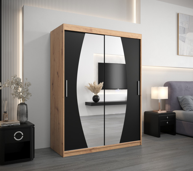 Szafa przesuwna Garderoba Elypse 150 artisan   czarny
